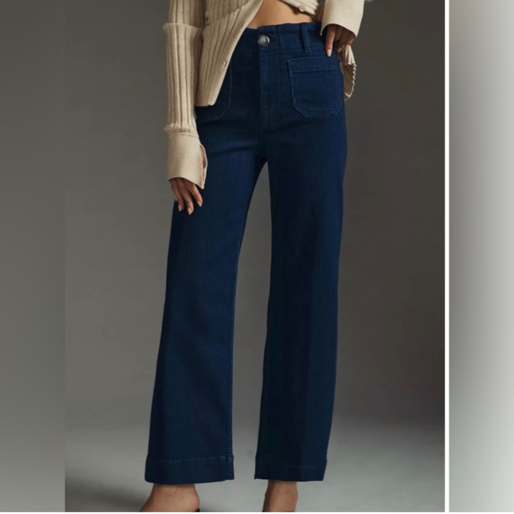 Maeve Dark Blue Flare Jeans